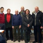 Il presidente del Centro Diurno Anziani di Montalto, Ciavattini, con Lupidi, Marra e alcuni componenti del direttivo